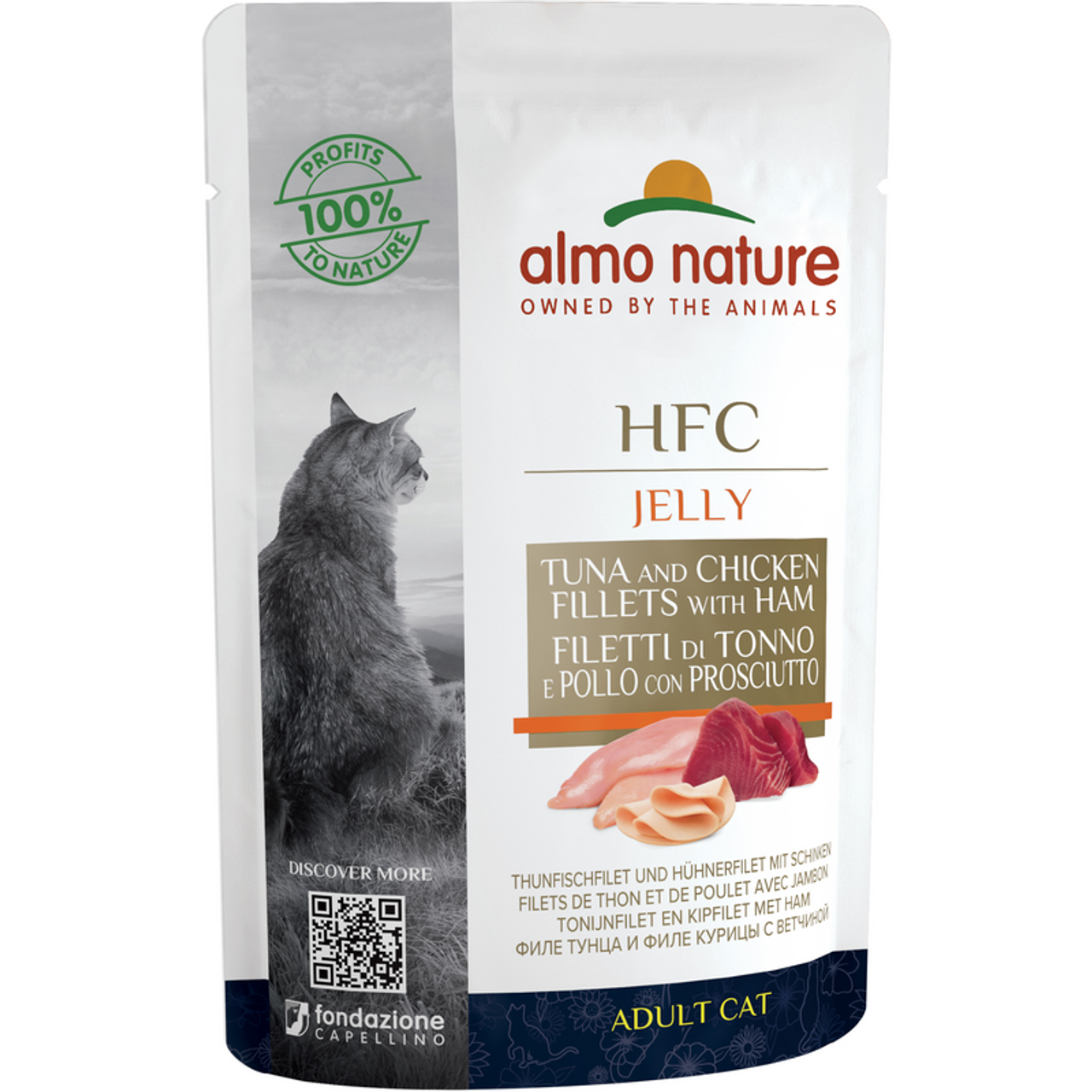 ALMO NATURE HFC Jelly Tonno Pollo Prosciutto 55g Busta ALMO NATURE HFC Jelly Tonno Pollo Prosciutto 55g Busta